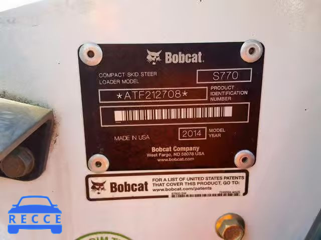 2014 BOBCAT S770 ATF212708 зображення 9