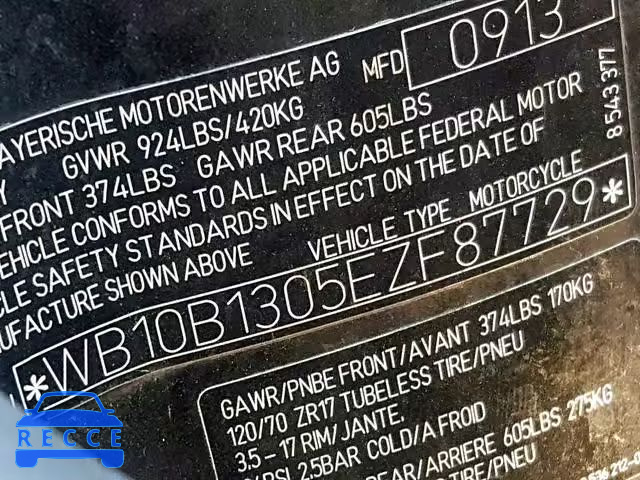2014 BMW F800 GT WB10B1305EZF87729 image 9