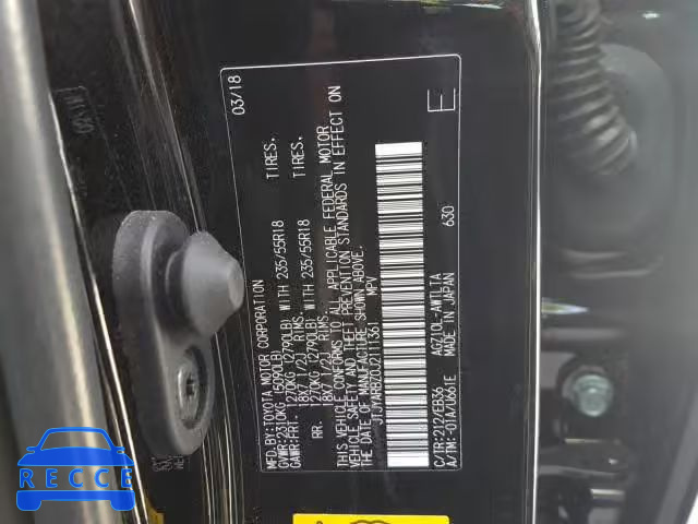 2018 LEXUS NX 300 JTJYARBZ0J2111361 image 9