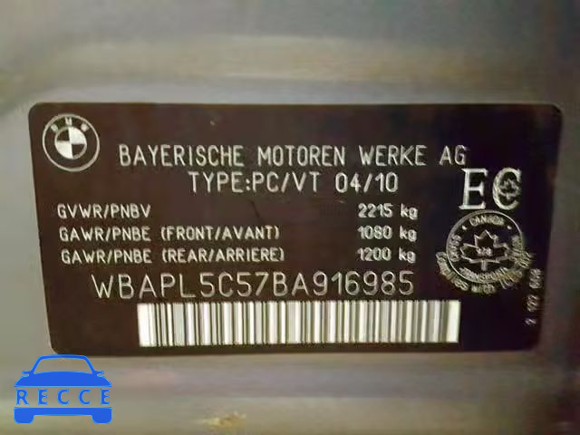 2011 BMW 335 XI WBAPL5C57BA916985 image 9