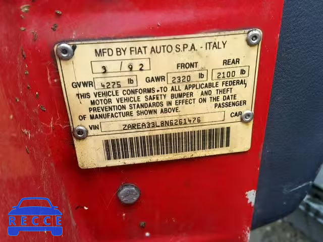 1992 ALFA ROMEO 164 L ZAREA33L8N6261476 image 9