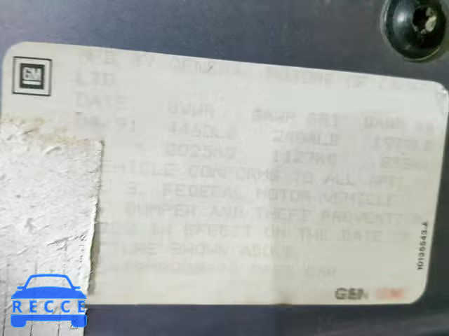 1991 CHEVROLET LUMINA EUR 2G1WN54T9M9208492 image 9