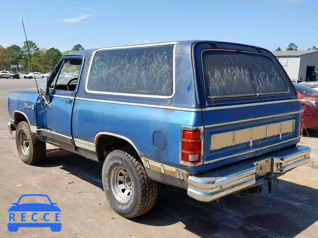 1986 DODGE RAMCHARGER 3B4GW12T9GM611286 image 2