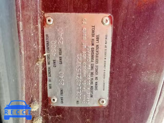 1978 CHEVROLET PICKUP CCL148Z153721 зображення 9