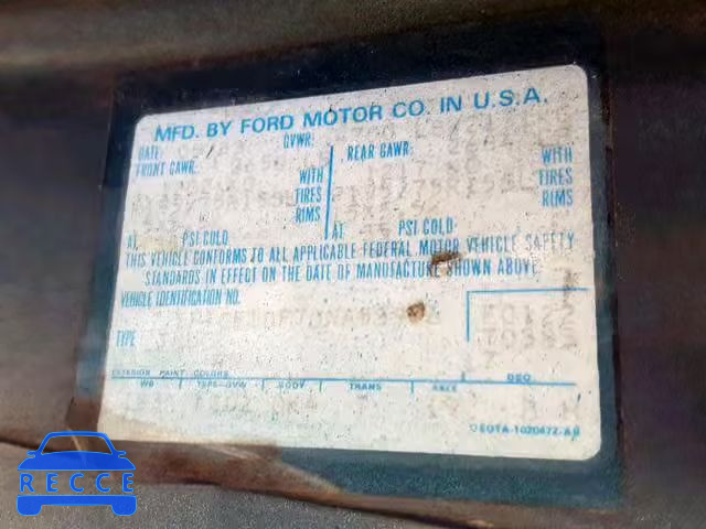 1983 FORD F100 1FTCF10F7DNA53986 image 9