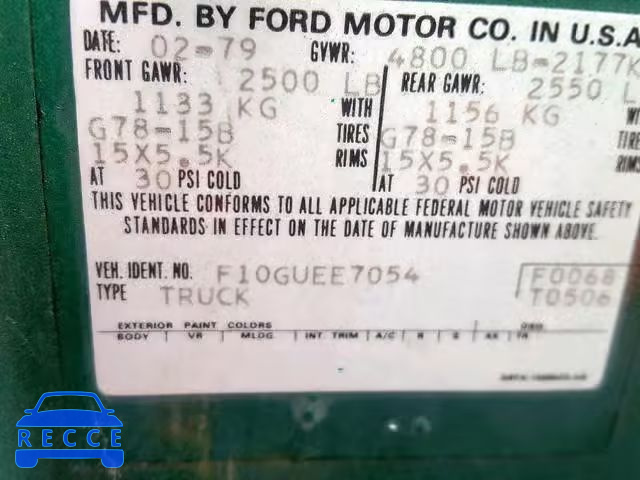 1979 FORD F100 F10GUEE7054 image 9