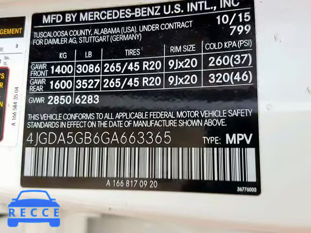 2016 MERCEDES-BENZ GLE 400 4M 4JGDA5GB6GA663365 image 9