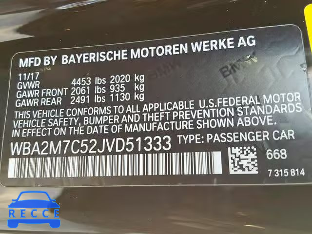 2018 BMW 230I WBA2M7C52JVD51333 image 9