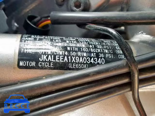 2009 KAWASAKI LE650 A JKALEEA1X9A034340 image 9