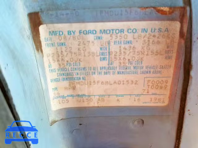 1981 FORD BRONCO U10 1FMDU15F6BLA01532 image 9