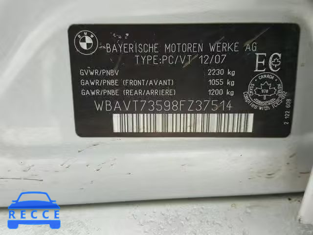 2008 BMW 328 XIT WBAVT73598FZ37514 image 9