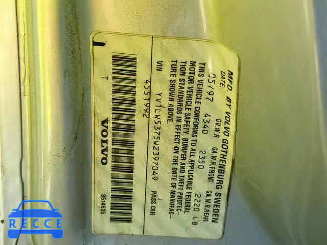 1998 VOLVO V70 T5 TUR YV1LW5375W2397049 image 9