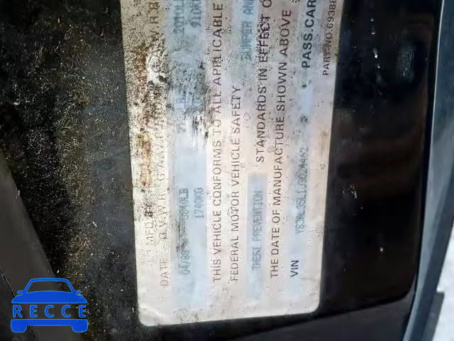 1988 SAAB 900 YS3AL35L1J3024462 зображення 9