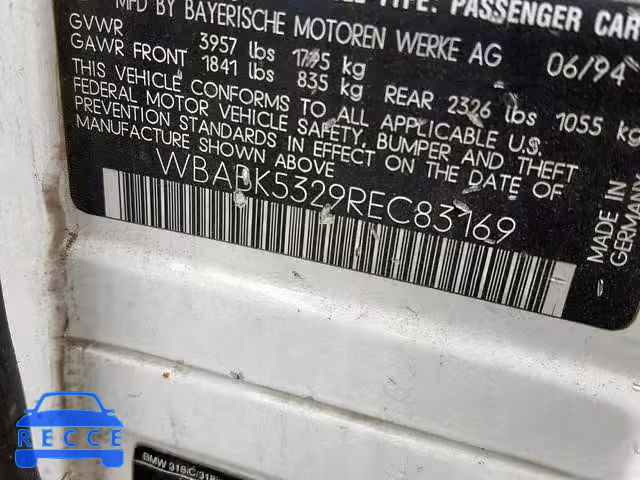 1994 BMW 318 IC WBABK5329REC83169 image 9