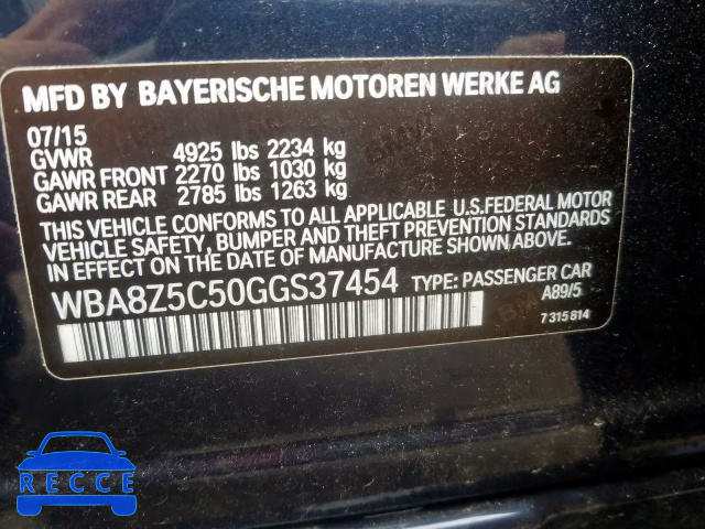 2016 BMW 328 XIGT S WBA8Z5C50GGS37454 image 9
