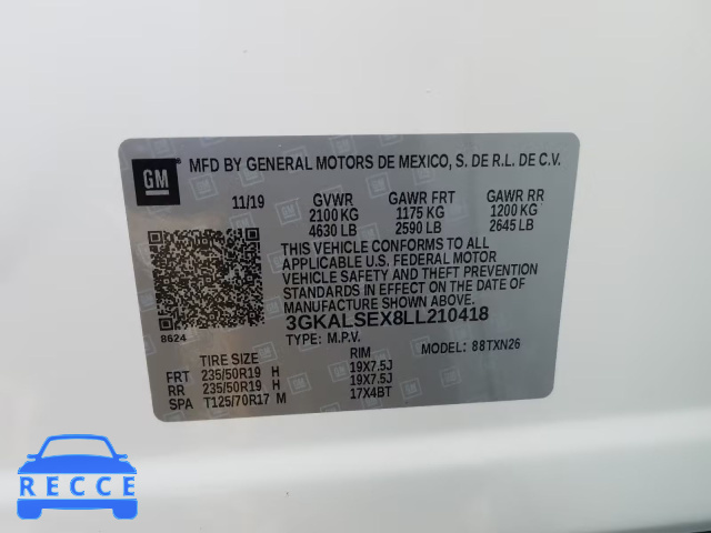 2020 GMC TERRAIN DE 3GKALSEX8LL210418 image 9