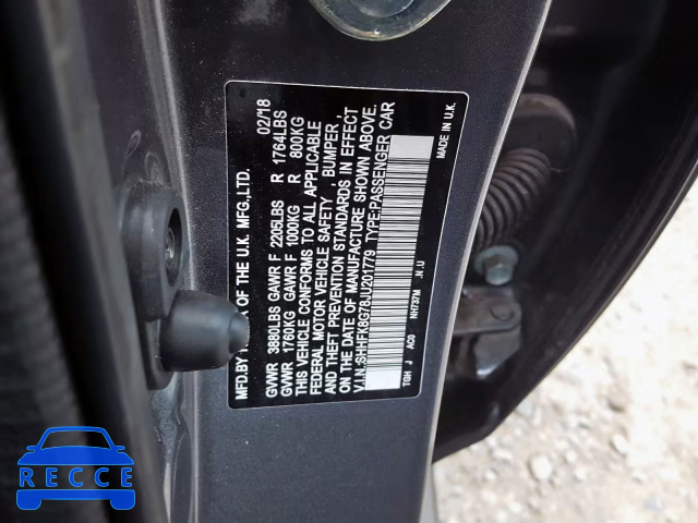 2018 HONDA CIVIC TYPE SHHFK8G78JU201779 image 9