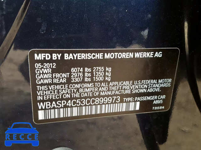 2012 BMW 550 XIGT WBASP4C53CC899973 зображення 9
