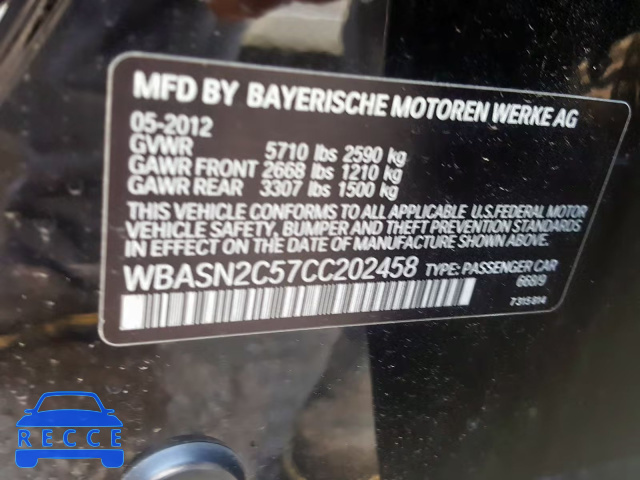 2012 BMW 535 IGT WBASN2C57CC202458 Bild 9