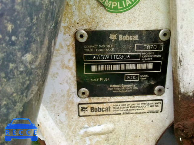 2015 BOBCAT SKIDSTEER ASWT11230 image 9
