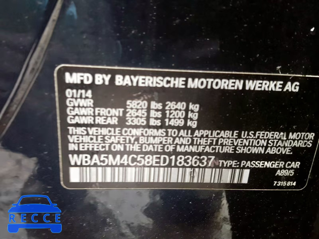 2014 BMW 535 XIGT WBA5M4C58ED183637 image 9