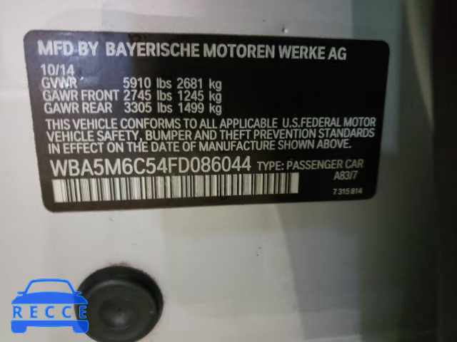 2015 BMW 550 IGT WBA5M6C54FD086044 image 9