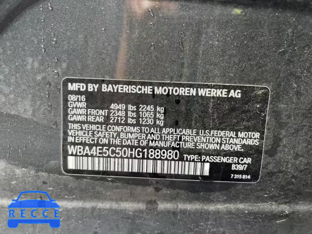 2017 BMW 440XI GRAN WBA4E5C50HG188980 image 9