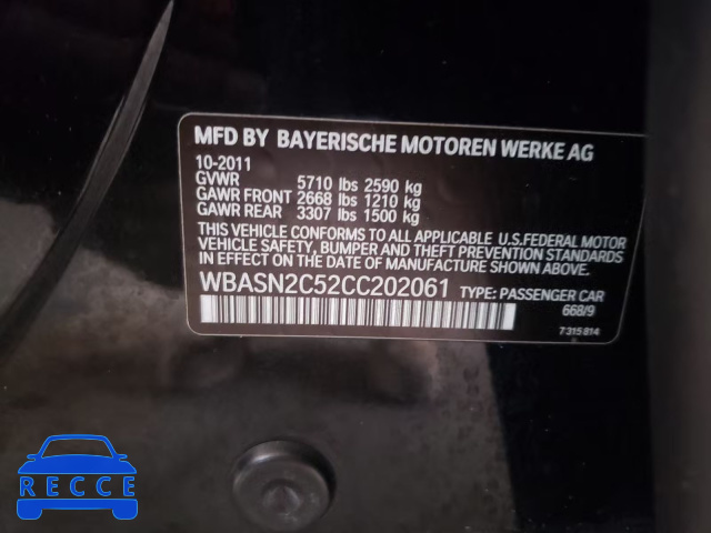 2012 BMW 535 IGT WBASN2C52CC202061 image 9