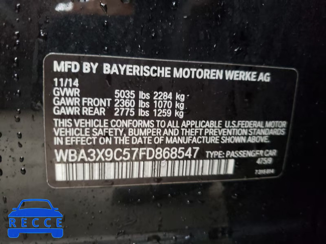 2015 BMW 335 XIGT WBA3X9C57FD868547 Bild 9