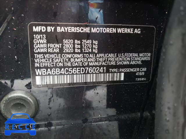2014 BMW G650 WBA6B4C56ED760241 image 9