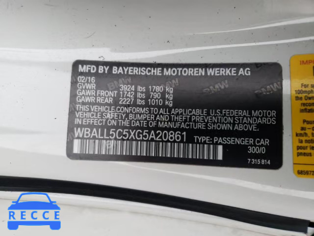 2016 BMW Z4 SDRIVE2 WBALL5C5XG5A20861 зображення 9