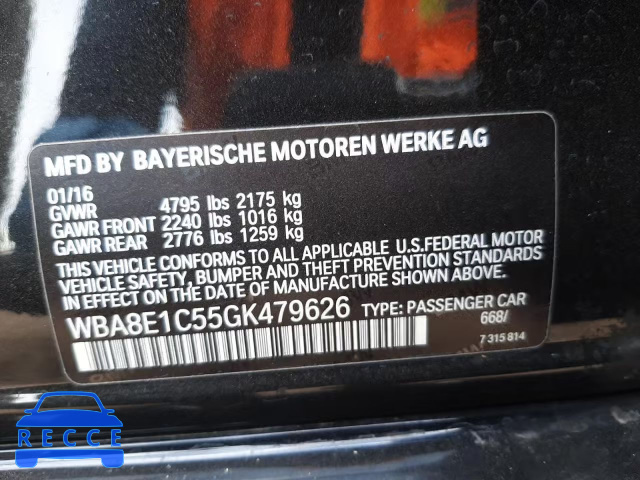 2016 BMW 330E WBA8E1C55GK479626 image 9