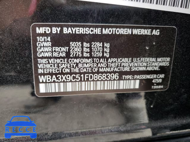 2015 BMW 335 XIGT WBA3X9C51FD868396 image 9