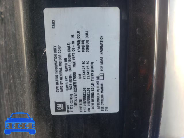 2003 GMC C7500 C7C0 1GDJ7E1C23F517688 image 9