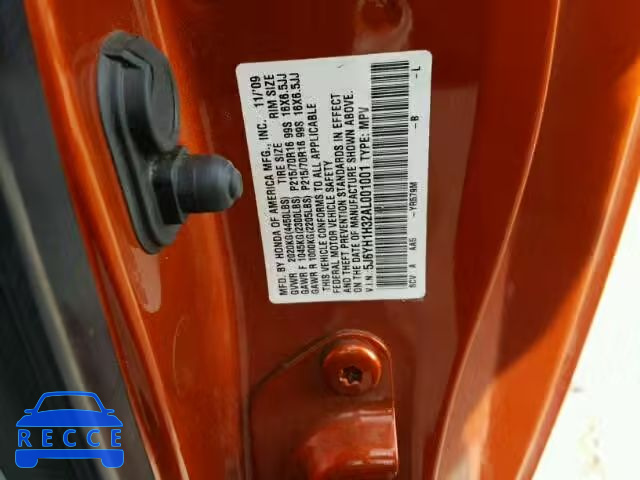 2010 HONDA ELEMENT LX 5J6YH1H32AL001001 image 9