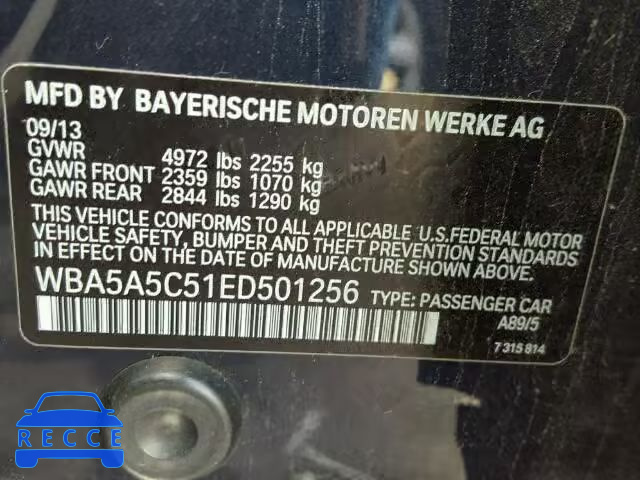 2014 BMW 528I WBA5A5C51ED501256 image 9