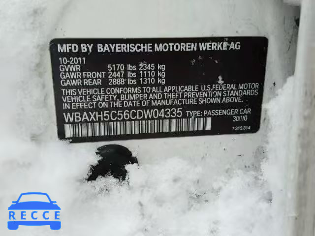 2012 BMW 528XI WBAXH5C56CDW04335 Bild 9