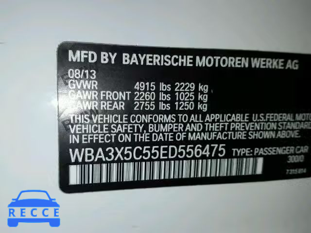 2014 BMW 328XI GT WBA3X5C55ED556475 зображення 9