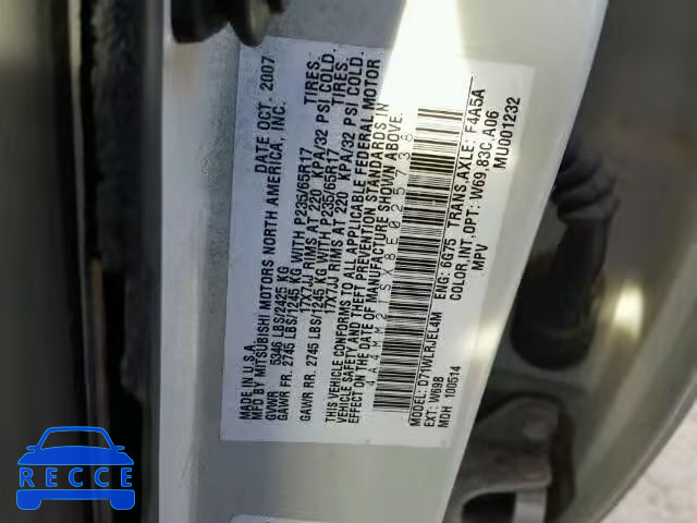 2008 MITSUBISHI ENDEAVOR L 4A4MM21SX8E025738 image 9