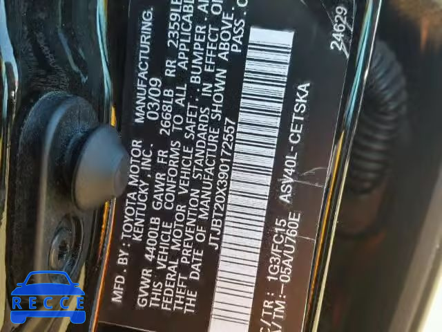 2009 LEXUS GX 470 JTJBT20X190173769 image 9