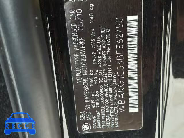 2011 BMW 335IS WBAKG1C53BE362750 image 9