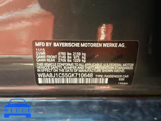 2016 BMW 328D XDRIV WBA8J1C55GK710648 image 9