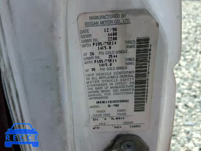 1991 NISSAN SHORT BED 1N6SD11SXMC338882 image 9