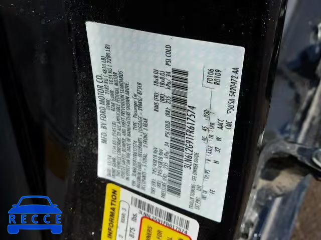 2015 LINCOLN MKZ 3LN6L2G91FR617574 image 9