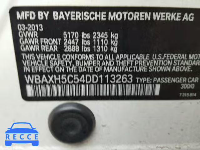 2013 BMW 528XI WBAXH5C54DD113263 image 9
