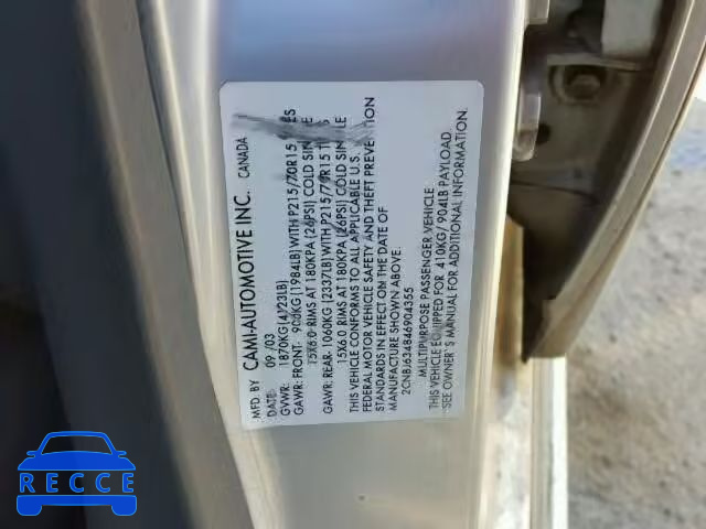 2004 CHEVROLET TRACKER LT 2CNBJ634846904355 image 9