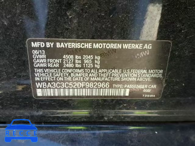 2013 BMW 320I XDRIV WBA3C3C52DF982966 image 9