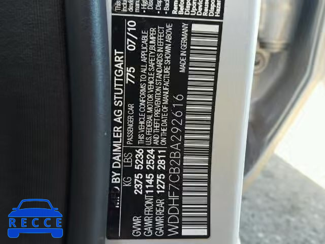 2011 MERCEDES-BENZ E550 WDDHF7CB2BA292616 image 9