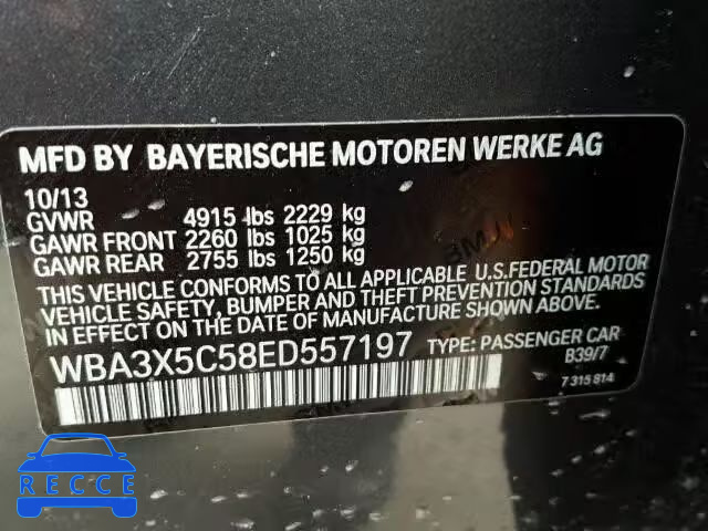 2014 BMW 328XI GT WBA3X5C58ED557197 зображення 9