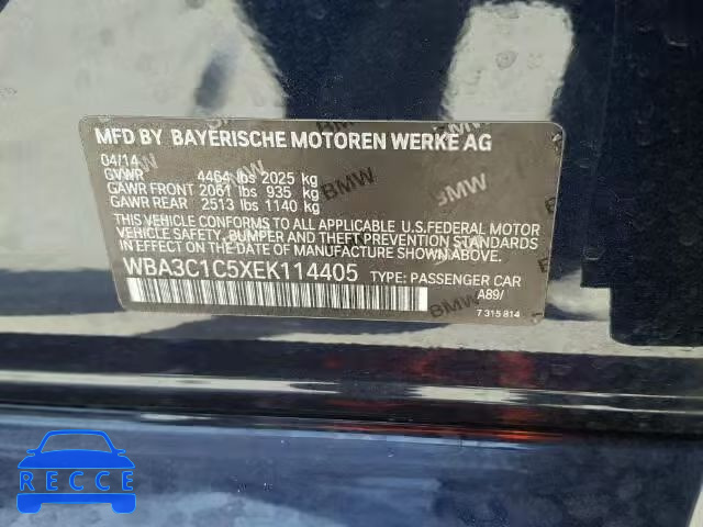 2014 BMW 328I SULEV WBA3C1C5XEK114405 image 9